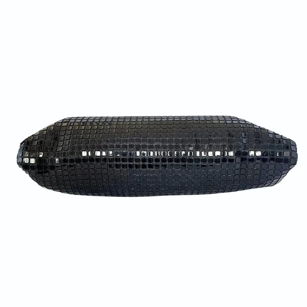 Vintage Lumured Navy Blue Luma Mesh Crossbody Clutch Frame Handbag Evening Bag